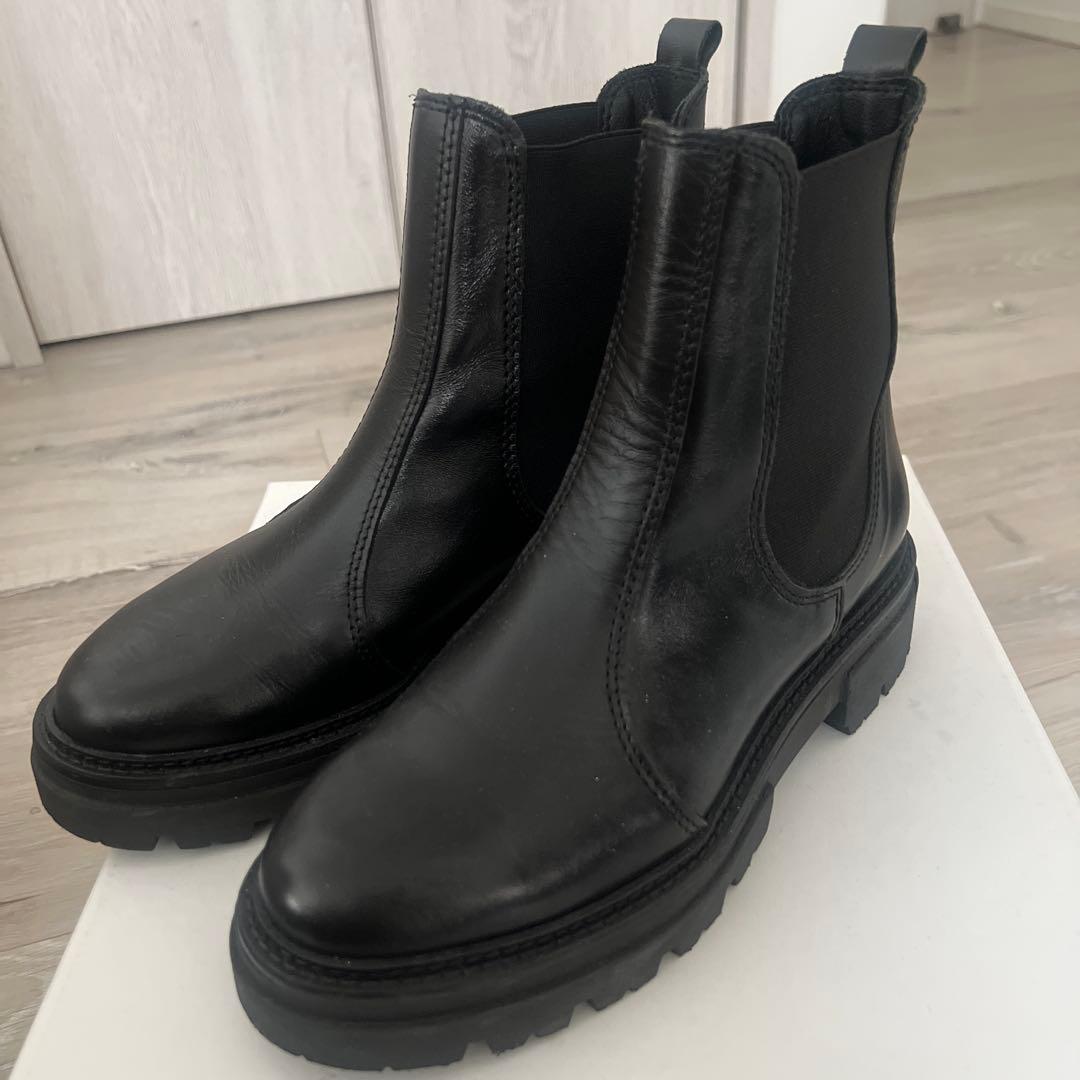 ENESSサイドゴアブーツ 37 イタリア製　ブラック