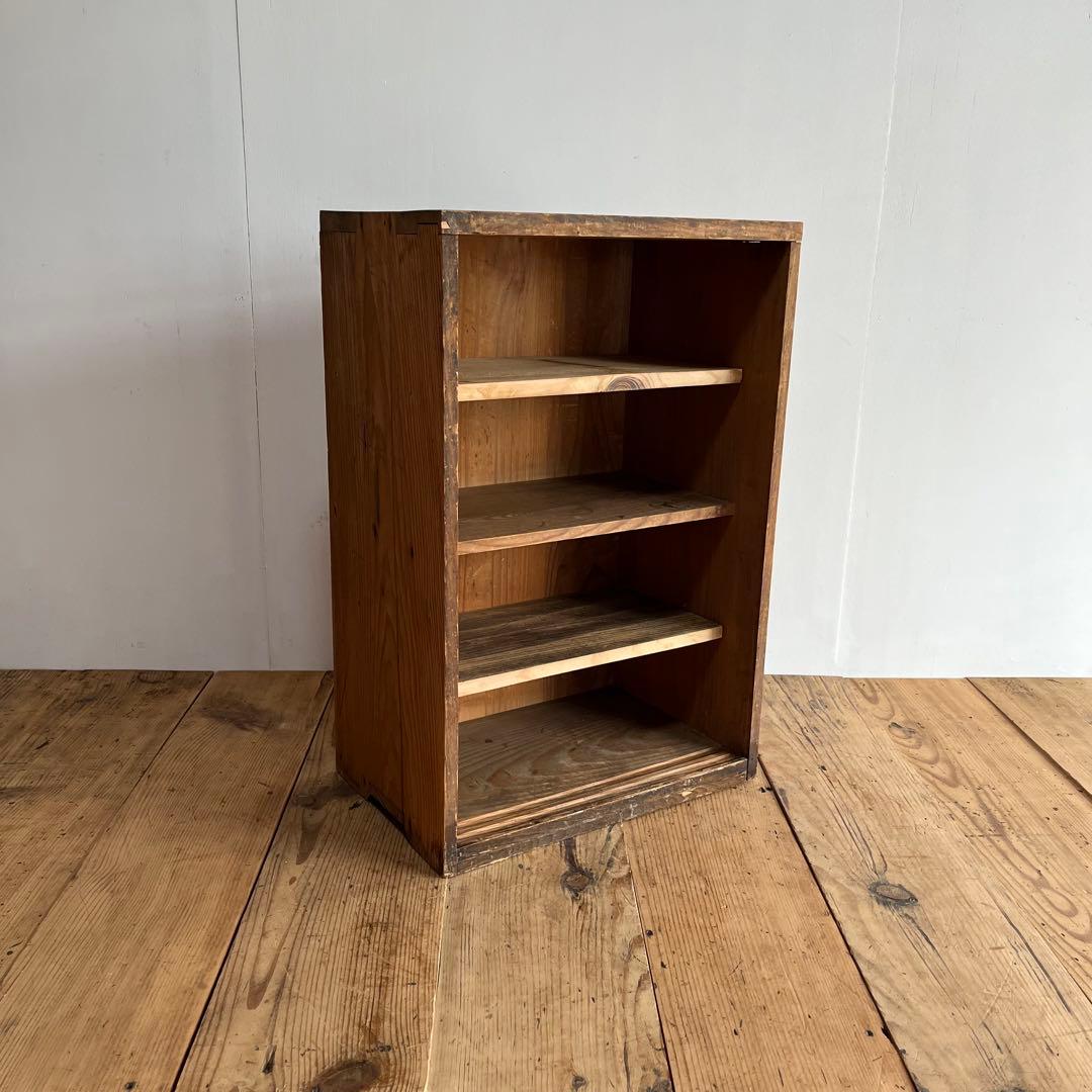 アンティーク 仕切り棚 チェスト 食器棚 書類棚 無垢材 無塗装 z842