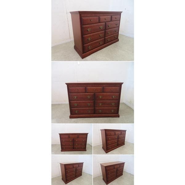 展示品■クラシック■大川家具■マルヨシ民芸■ワイドチェスト■4段9杯■大容量■