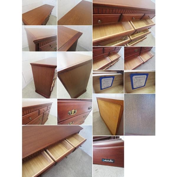 展示品■クラシック■大川家具■マルヨシ民芸■ワイドチェスト■4段9杯■大容量■