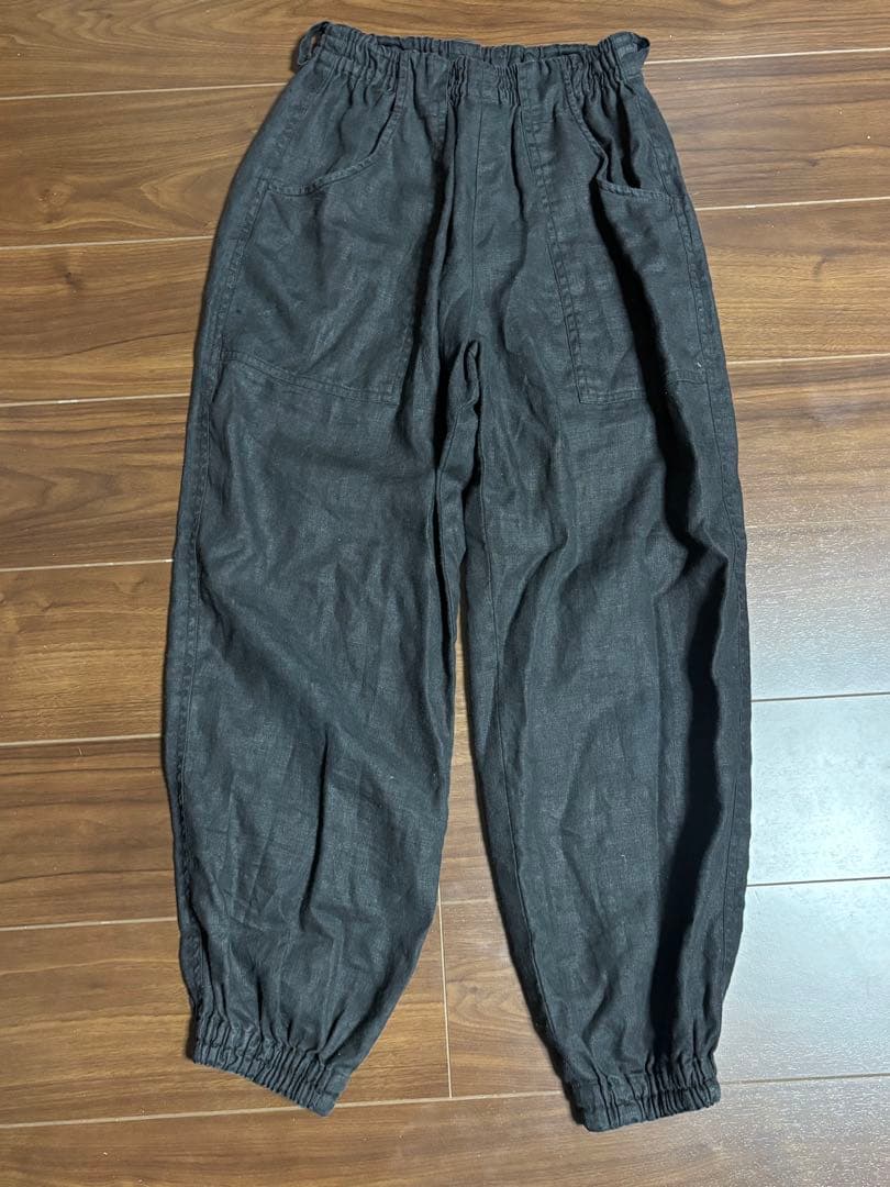 ※※wafu リネンパンツ ブラック 動きやすさ全開！快適との両立を目指すもの