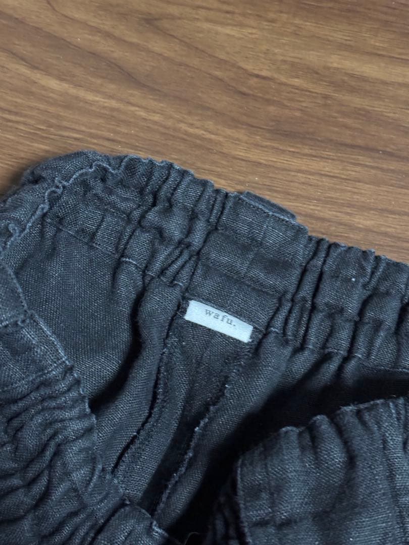 ※※wafu リネンパンツ ブラック 動きやすさ全開！快適との両立を目指すもの