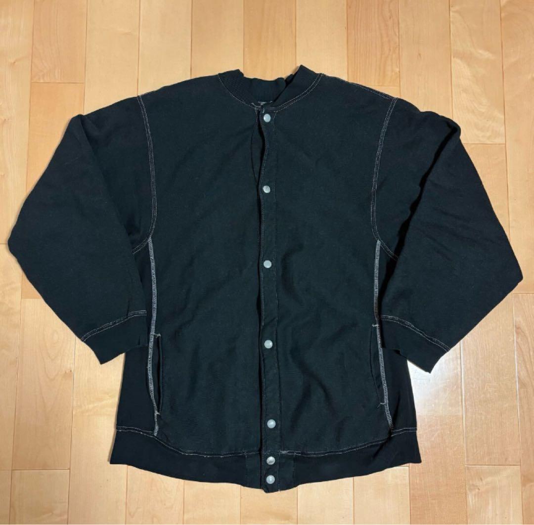 80s チャンピオン　トリコタグ　後染め　リバースウィーブ　スナップカーディガン