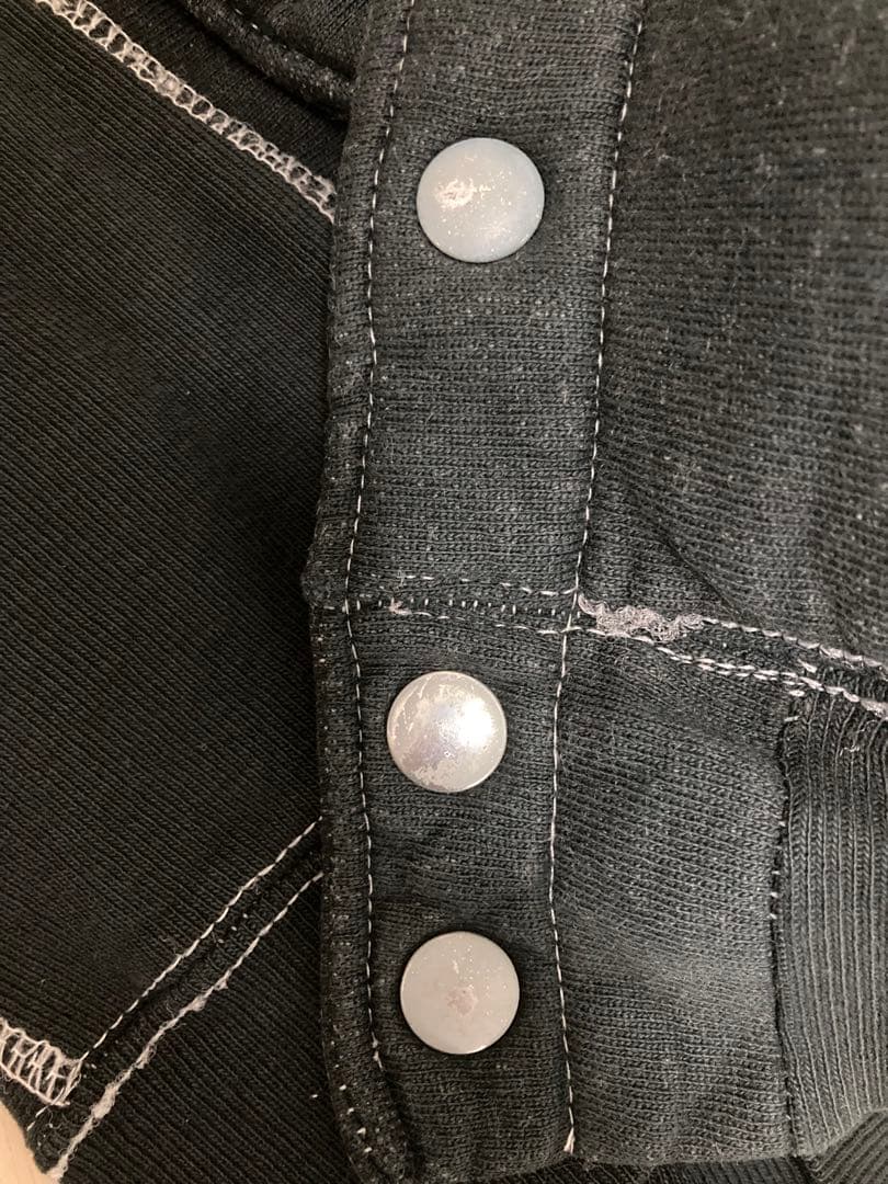 80s チャンピオン　トリコタグ　後染め　リバースウィーブ　スナップカーディガン