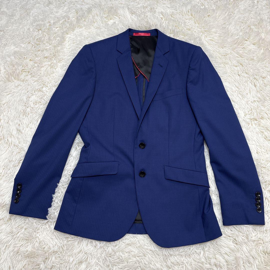 【未使用品】リスペクトネロ　セットアップ　スリーピース　ブルー　ストライプ　Y5