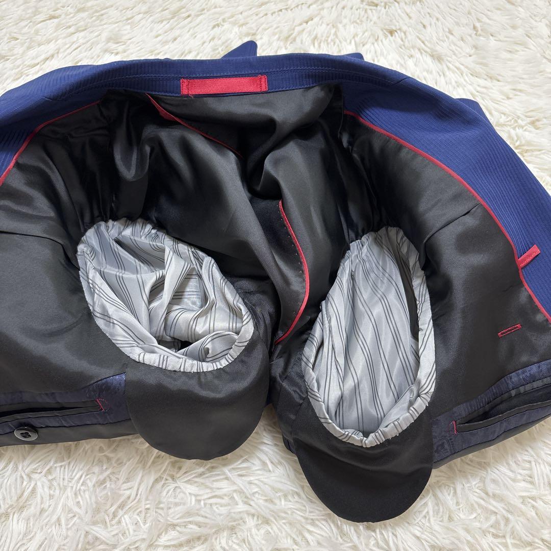 【未使用品】リスペクトネロ　セットアップ　スリーピース　ブルー　ストライプ　Y5