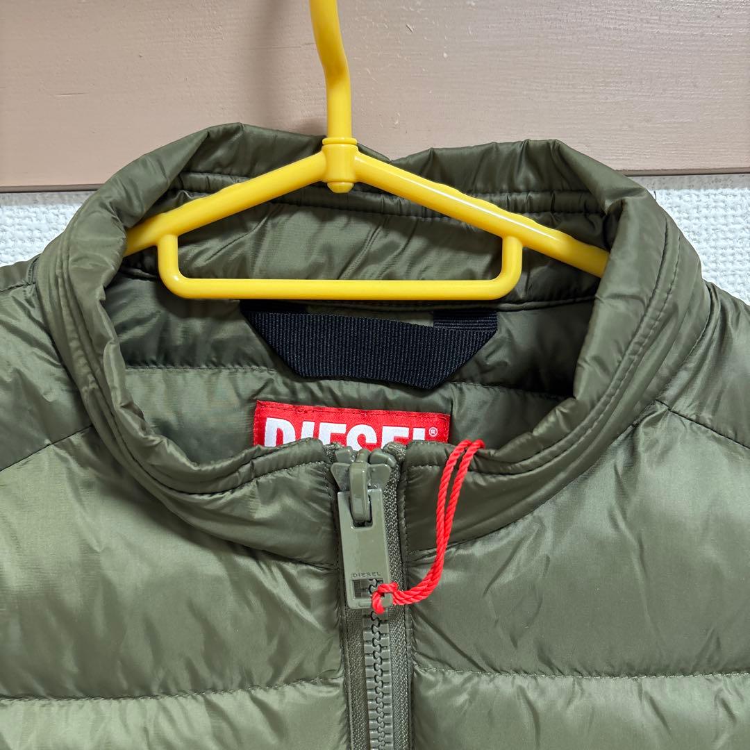 DIESEL キルティングダウンベスト オリーブ　48サイズM相当