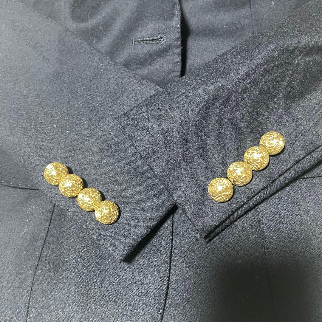 希少 ラルフローレン 紺ブレ 金ボタン エンブレム ウール ネイビー M