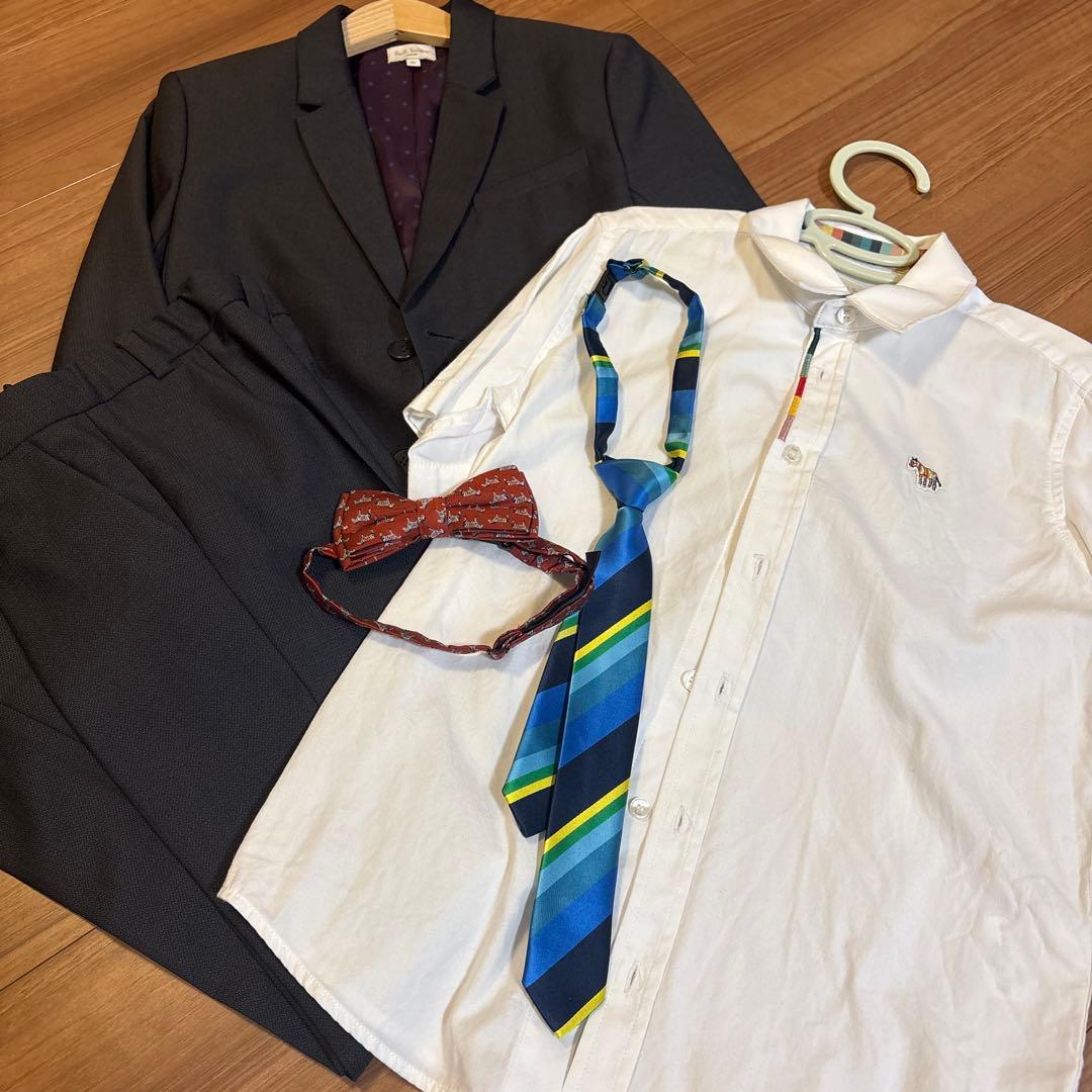 子供用スーツセット（ダークグレー）　入学式　七五三　ポールスミス　130