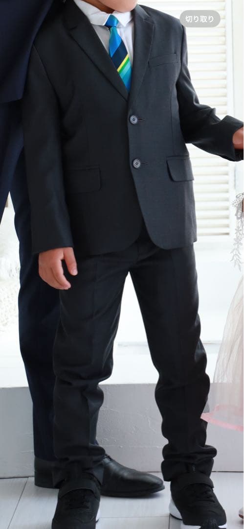 子供用スーツセット（ダークグレー）　入学式　七五三　ポールスミス　130