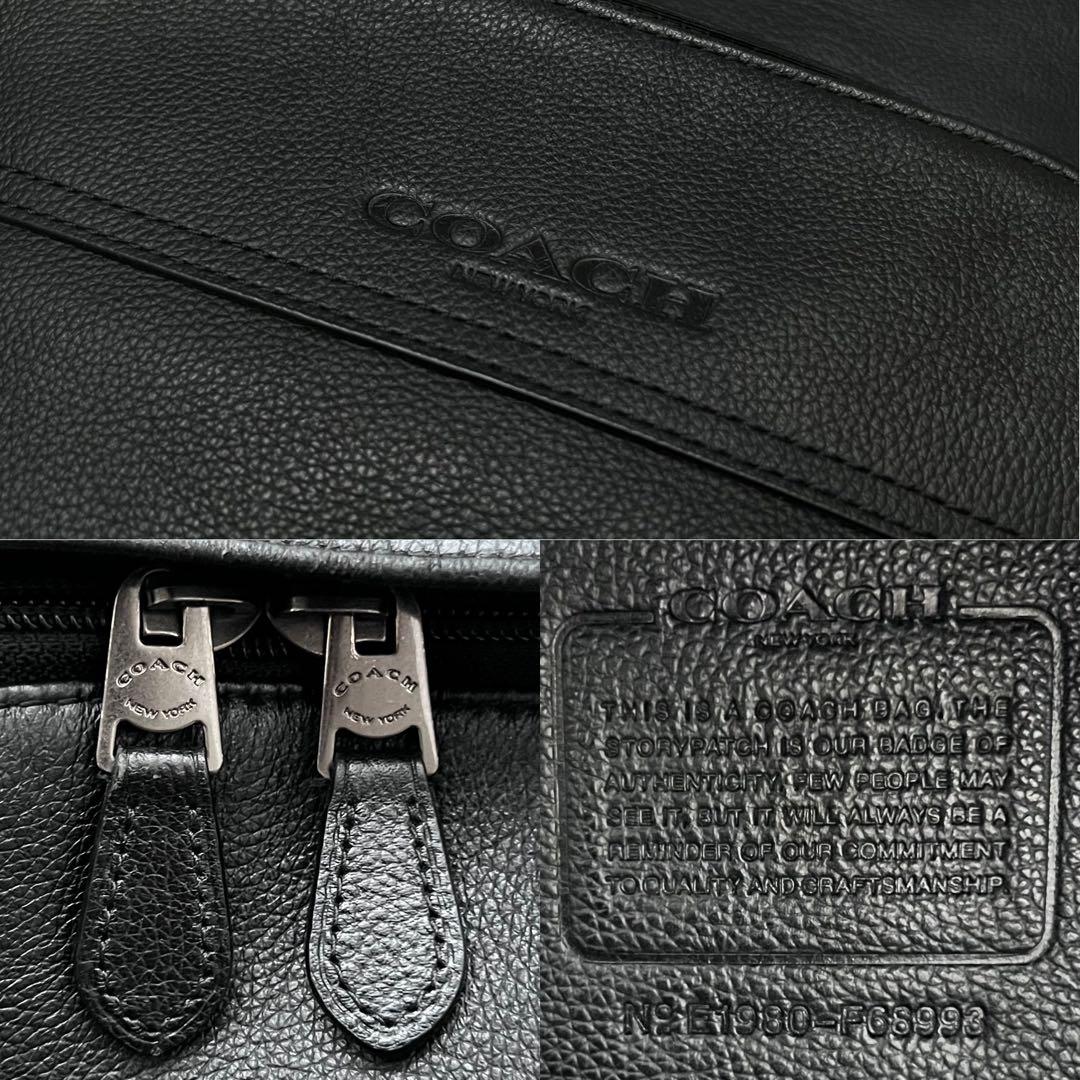 ◇極美品◇コーチ　ヒューストン　大容量レザーリュック　ブラック　F68993