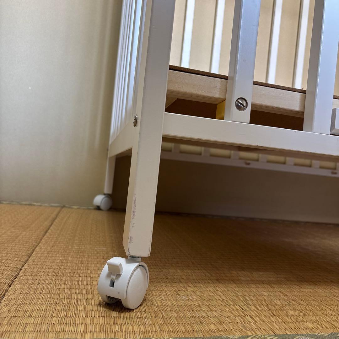 ベビーベッド NEWプロヴァンス キャスター付き 木製 国産 木製ベビーベッド