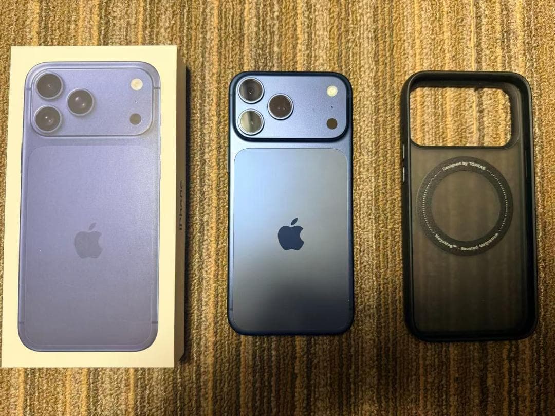 美品￤iPhone17ProMax￤512GB￤ディープブルー