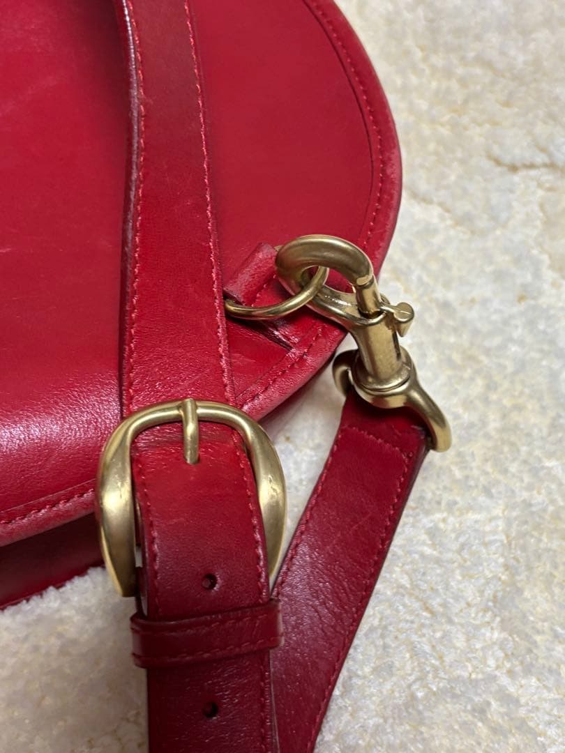 グッチ　GUCCI オールドグッチ　ホースビット　ボディバッグ　赤　本物