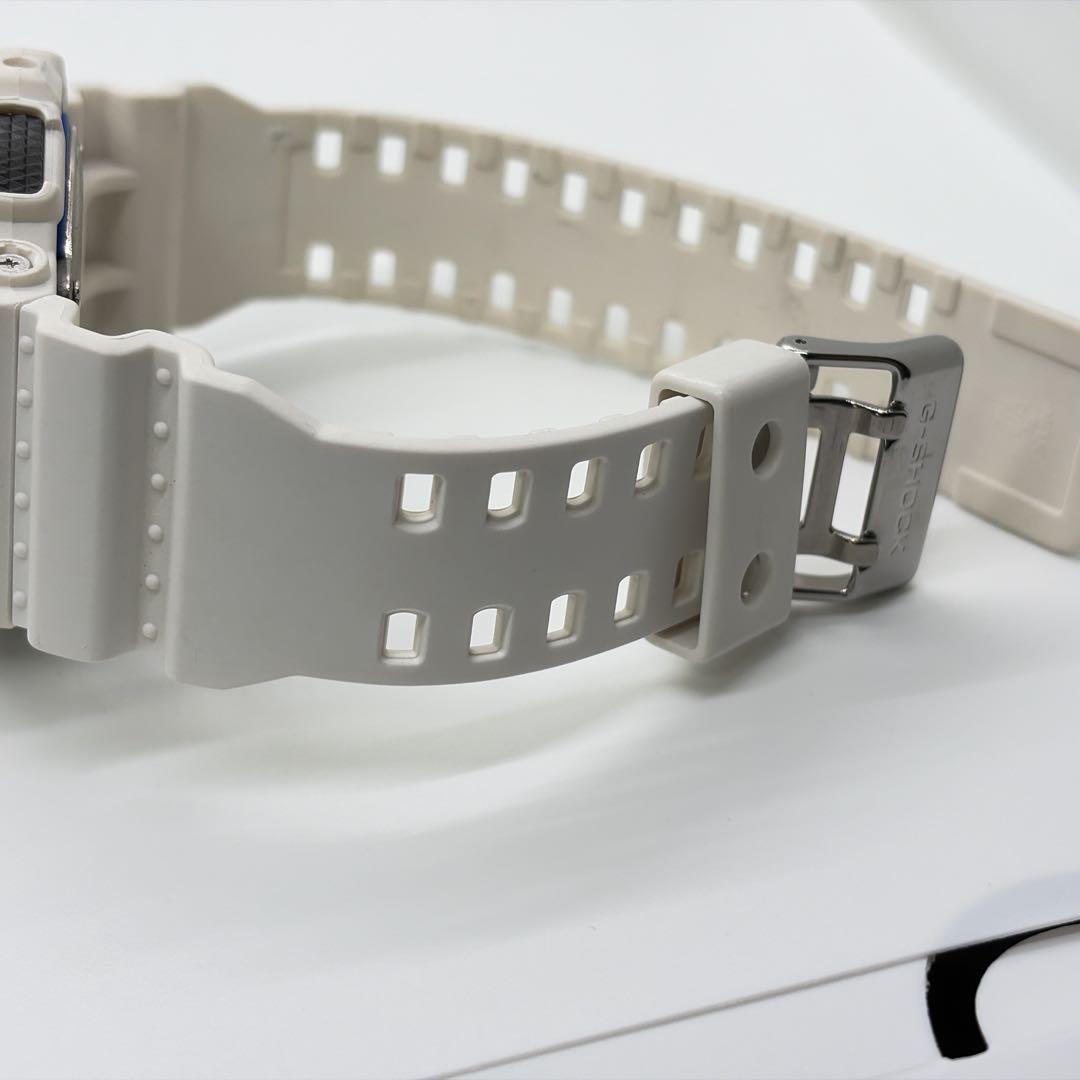 【稼働品】カシオ Gショック 電波ソーラー メンズ腕時計 クロノグラフ ホワイト