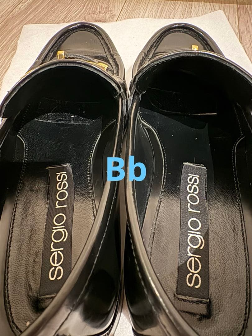 Sergio Rossi SR Nora ブラックレザー ローファー