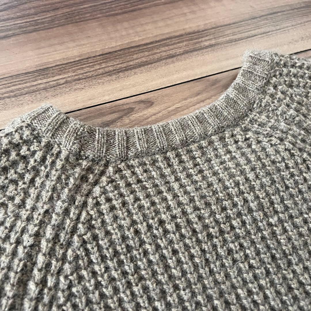 【希少・美品】パタゴニア クルーネック ウールセーター L ワッフル ニット