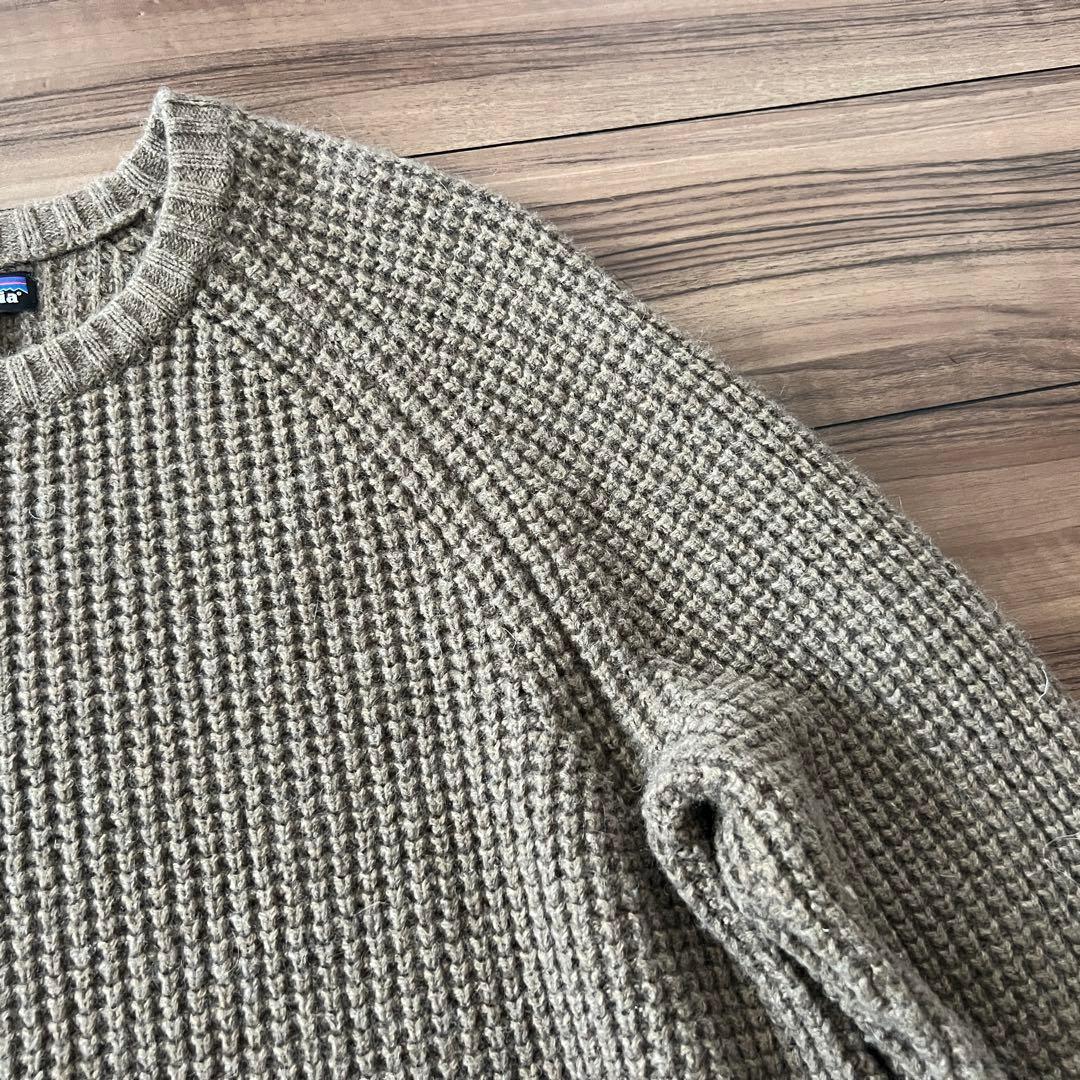 【希少・美品】パタゴニア クルーネック ウールセーター L ワッフル ニット