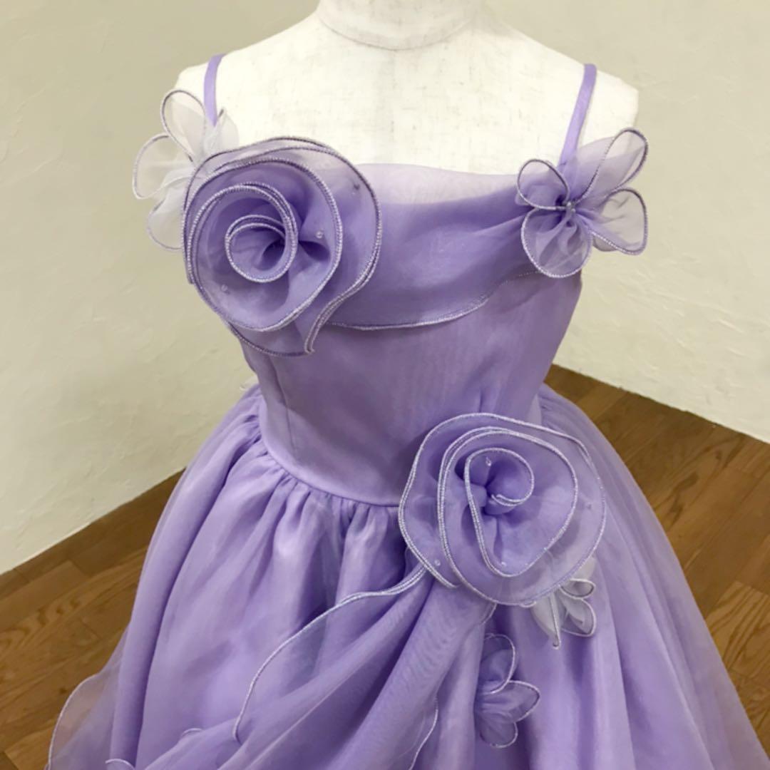 ロングドレス 紫 パープル 女の子 No10