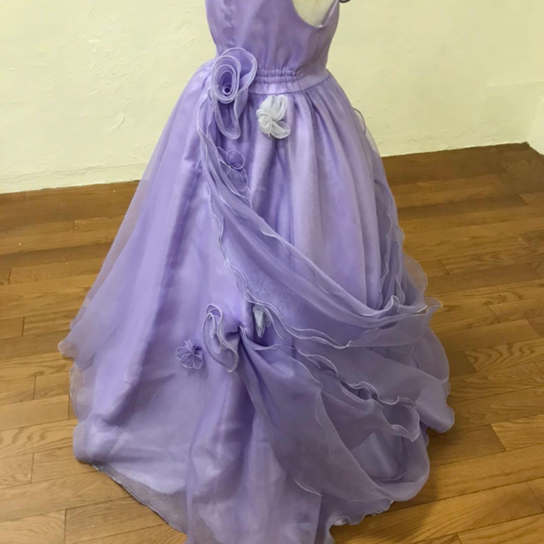 ロングドレス 紫 パープル 女の子 No10