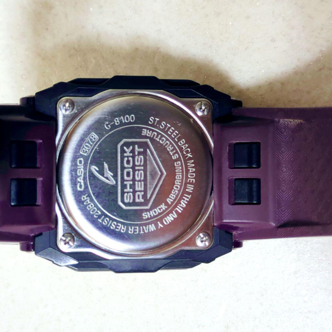 希少 レア Gショック スクエア G-8100 紫 パープル