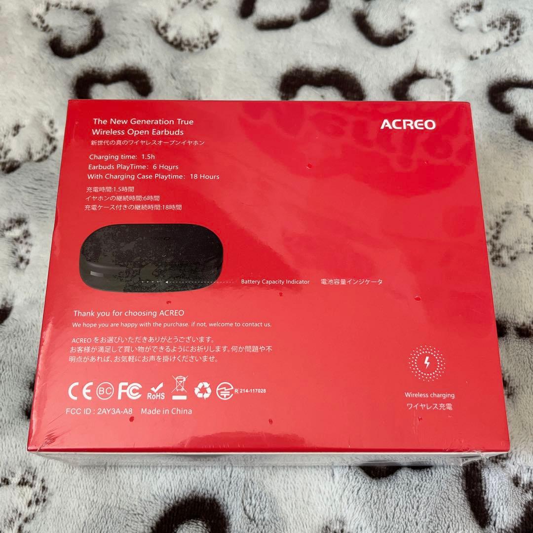 次世代オープンイヤー ワイヤレスイヤホン ACREO OpenBuds ブラック