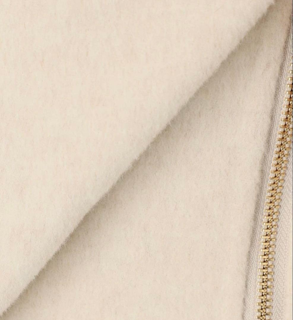 NOBLE キャメルミックスリバージップコート　ホワイト　38 新品