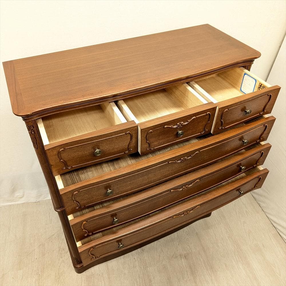 府中家具　宇野木工　チーク 桐　整理箪笥　タンス　チェスト　箪笥　たんす　引出し