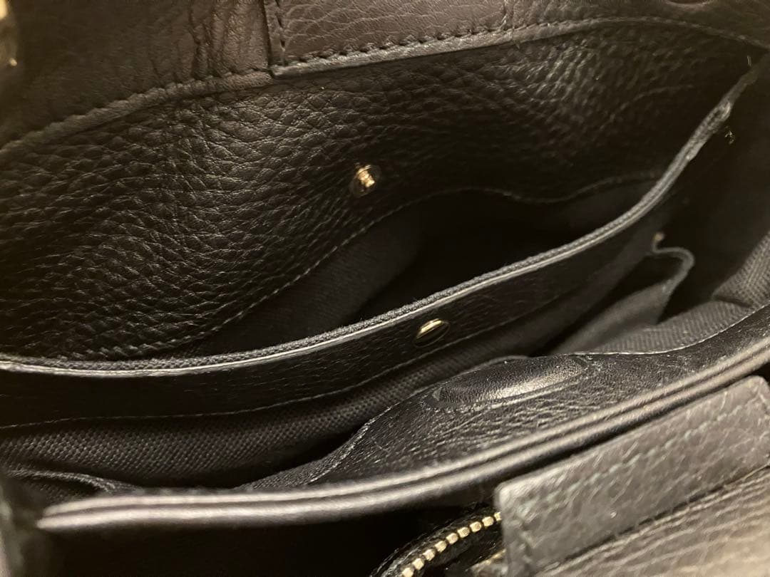 GUCCI バンブー ショッパー ハンドバッグ ブラック