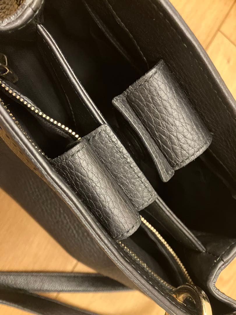 GUCCI バンブー ショッパー ハンドバッグ ブラック