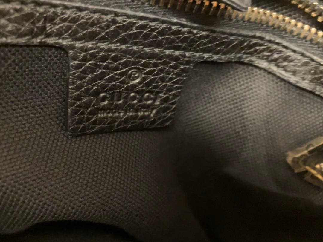 GUCCI バンブー ショッパー ハンドバッグ ブラック