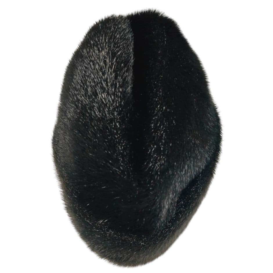 Wigens Seal本革 アザラシ毛皮 帽子 キャップ メンズ レディース 黒