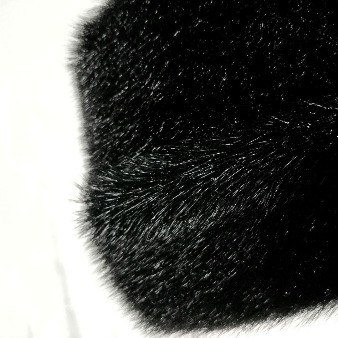 Wigens Seal本革 アザラシ毛皮 帽子 キャップ メンズ レディース 黒