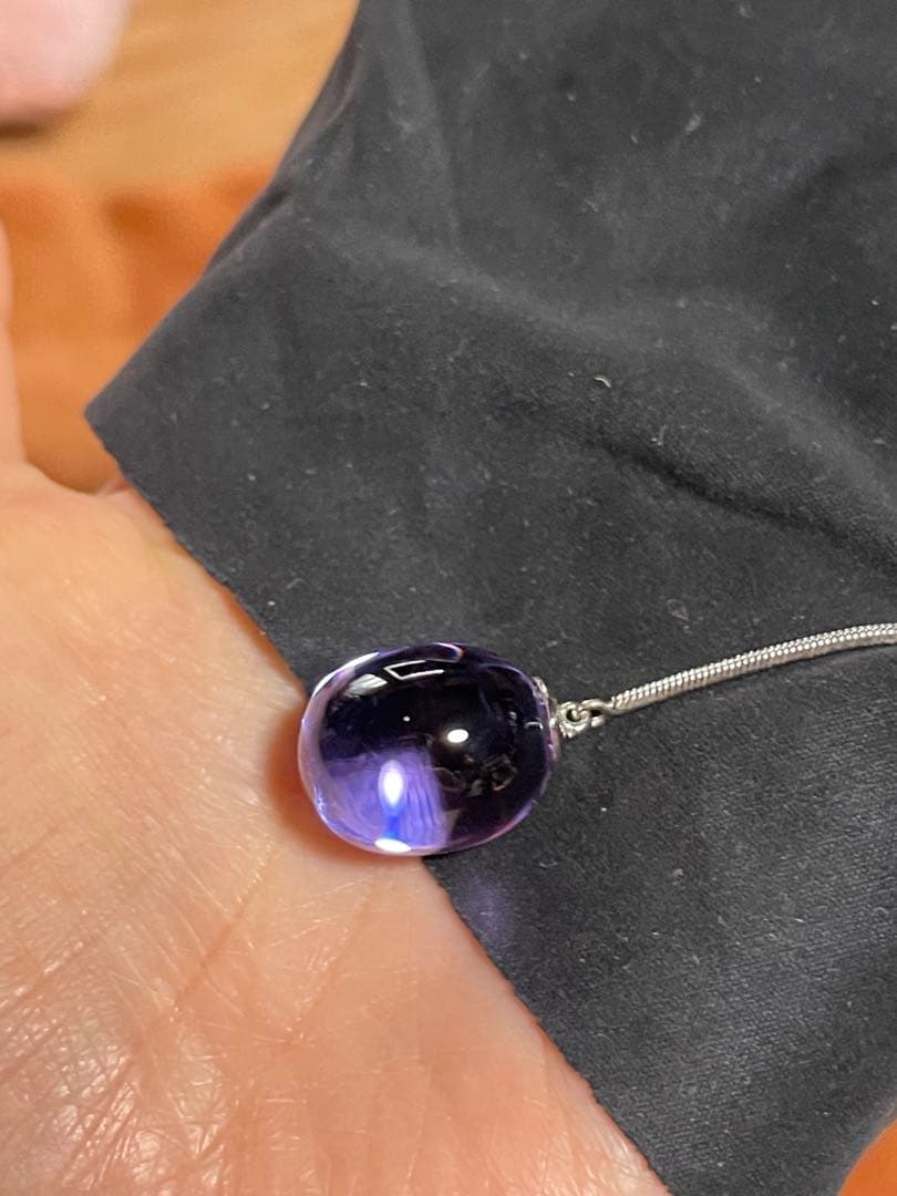 専用・タンタシオン・ペールバイオレット☆シルバーチェーン ネックレス