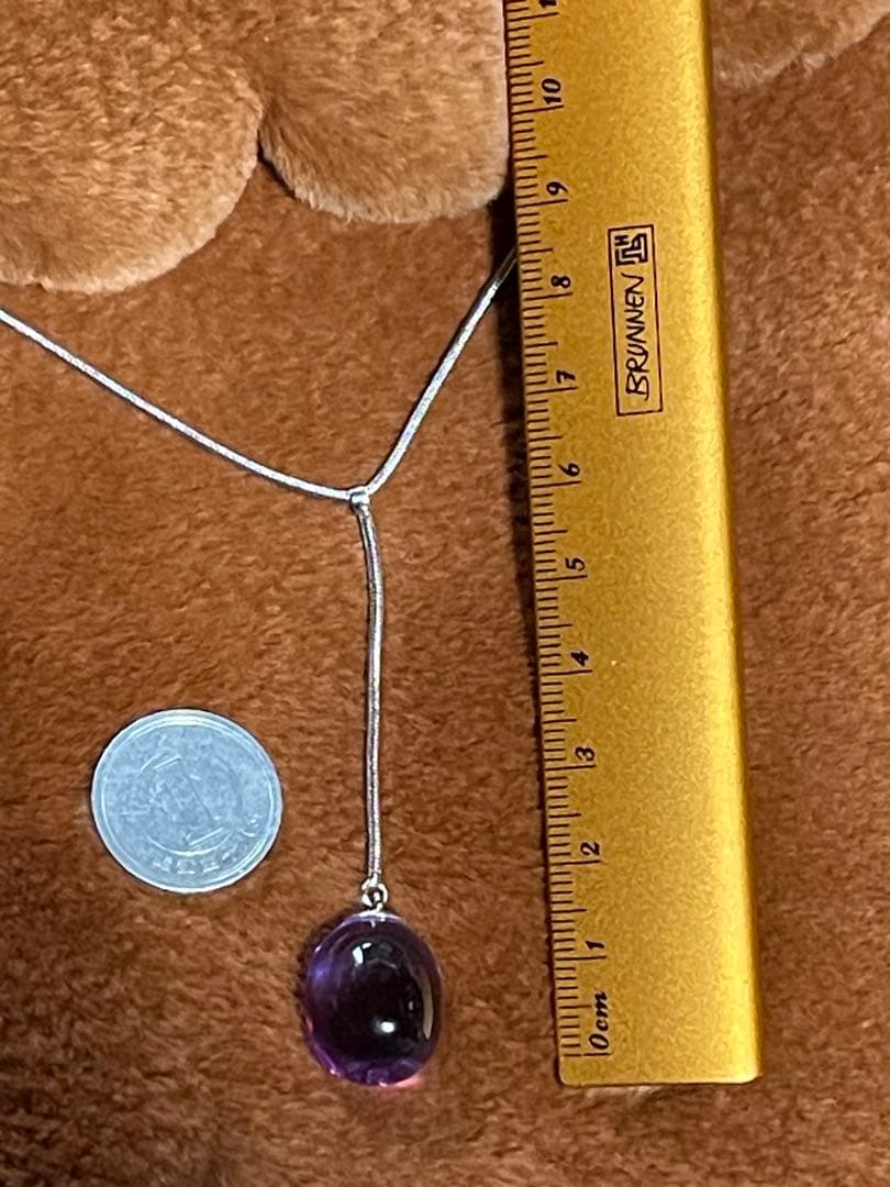 専用・タンタシオン・ペールバイオレット☆シルバーチェーン ネックレス