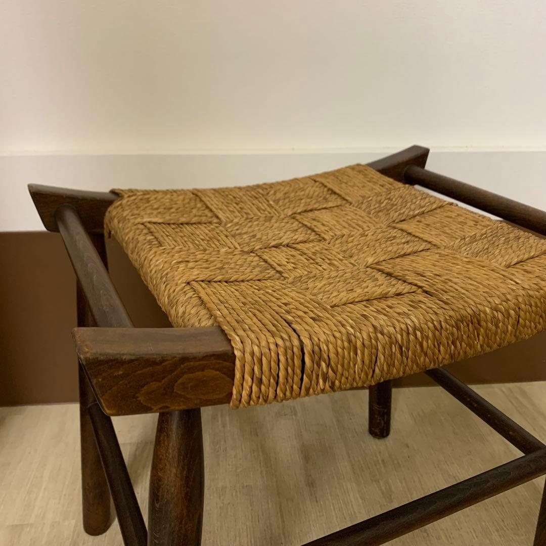 編み編みチェア ラッシ スツール 椅子 ヴィンテージ