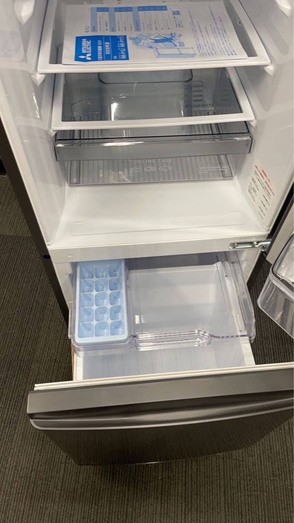 おしゃれ★ 三菱電機 冷蔵庫 168L 2ドア MR-P17J-H 2024年