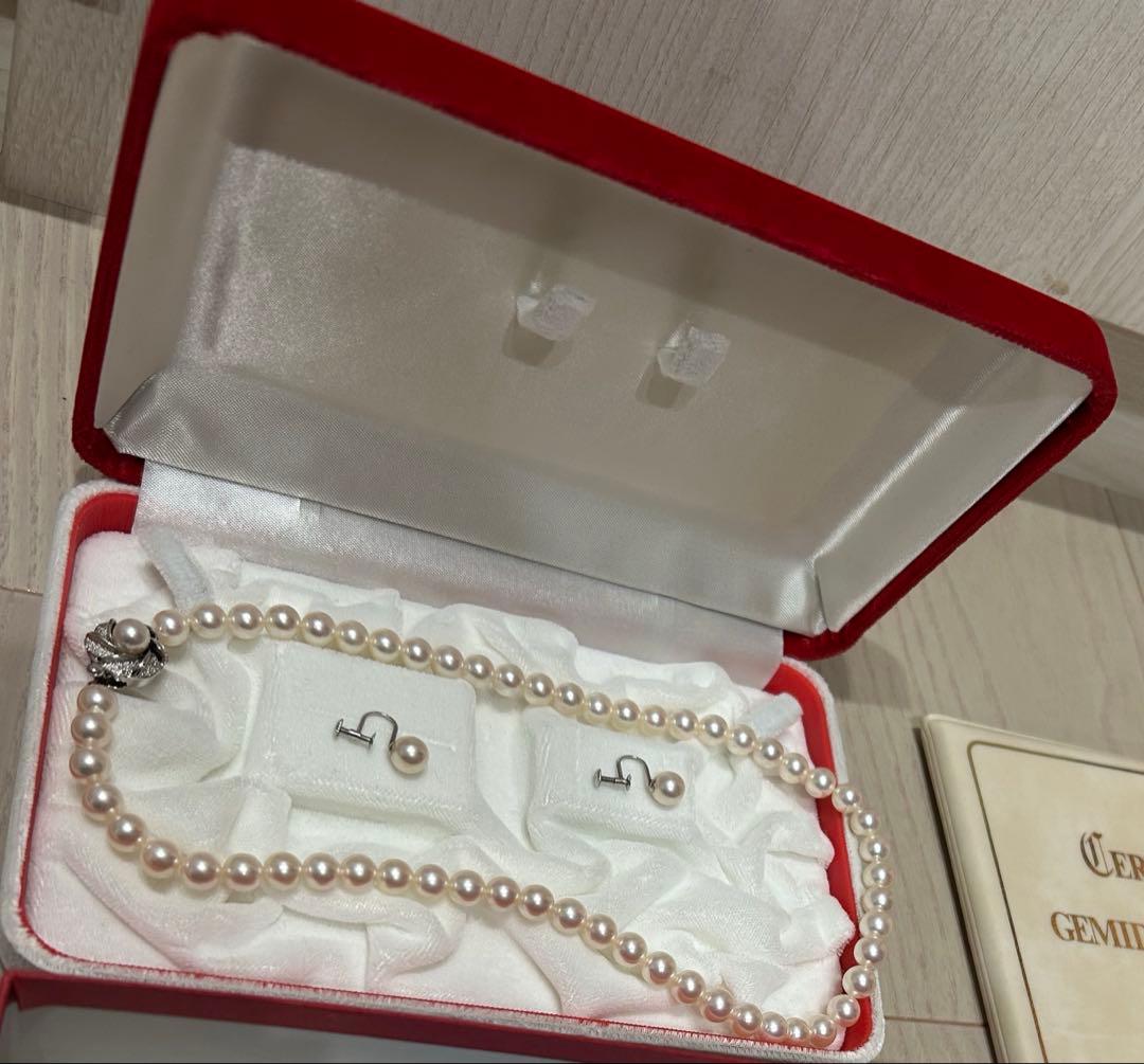 アコヤ真珠ネックレス、イヤリング、パールセット