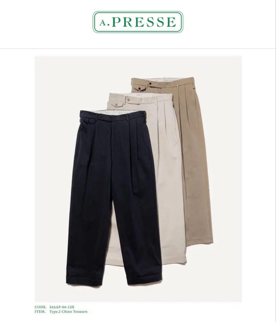 A.PRESSE アプレッセ Type.2 Chino Trousers