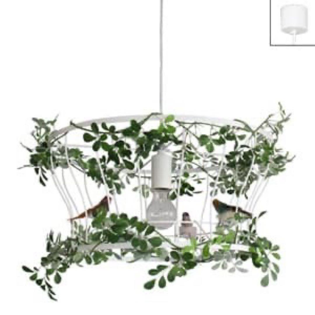 植物と鳥のデザイン ペンダントライト