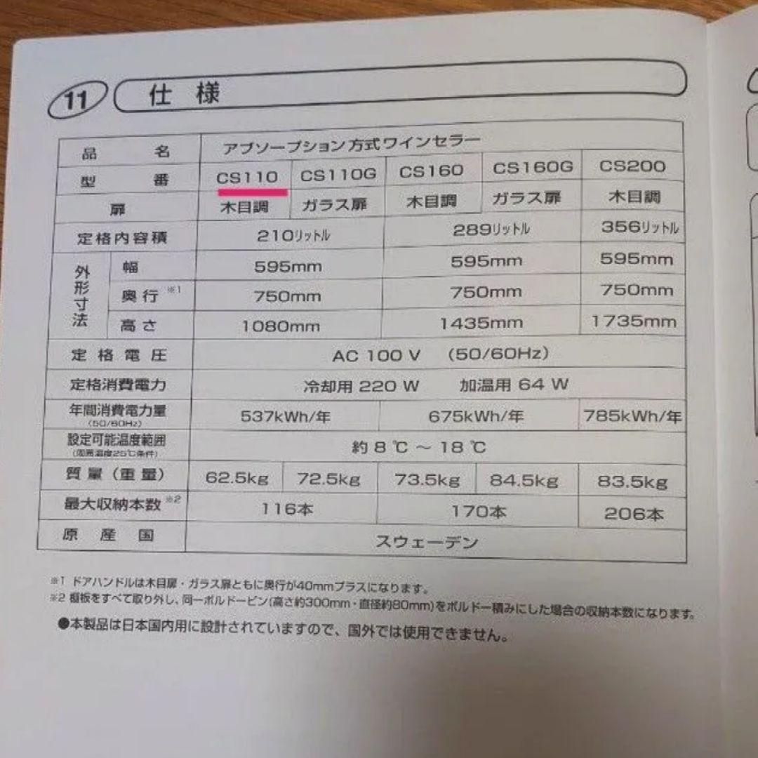 ドメティック ワインセラー ジャンク 匿名 送料込み