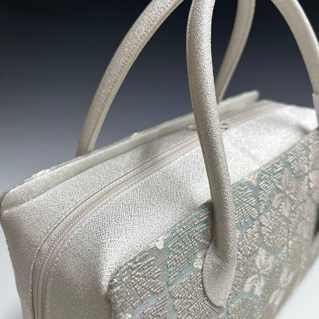 新品未使用品　京都 西陣織正絹帯地使用　利休バッグお茶席　25911