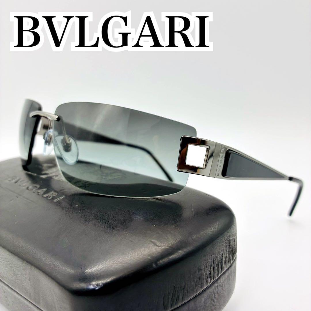 BVLGARI ブルガリ サングラス リムレス グラデーション イタリア製 黒
