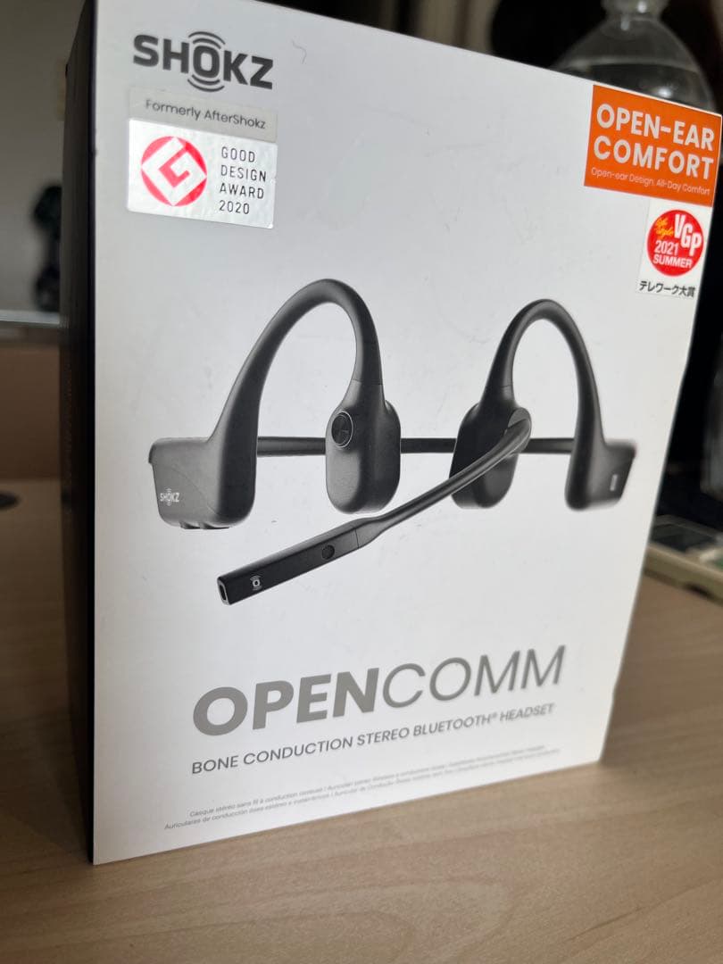 【美品6/19値下】　shokz OpenComm 骨伝導ヘッドセット ブラック