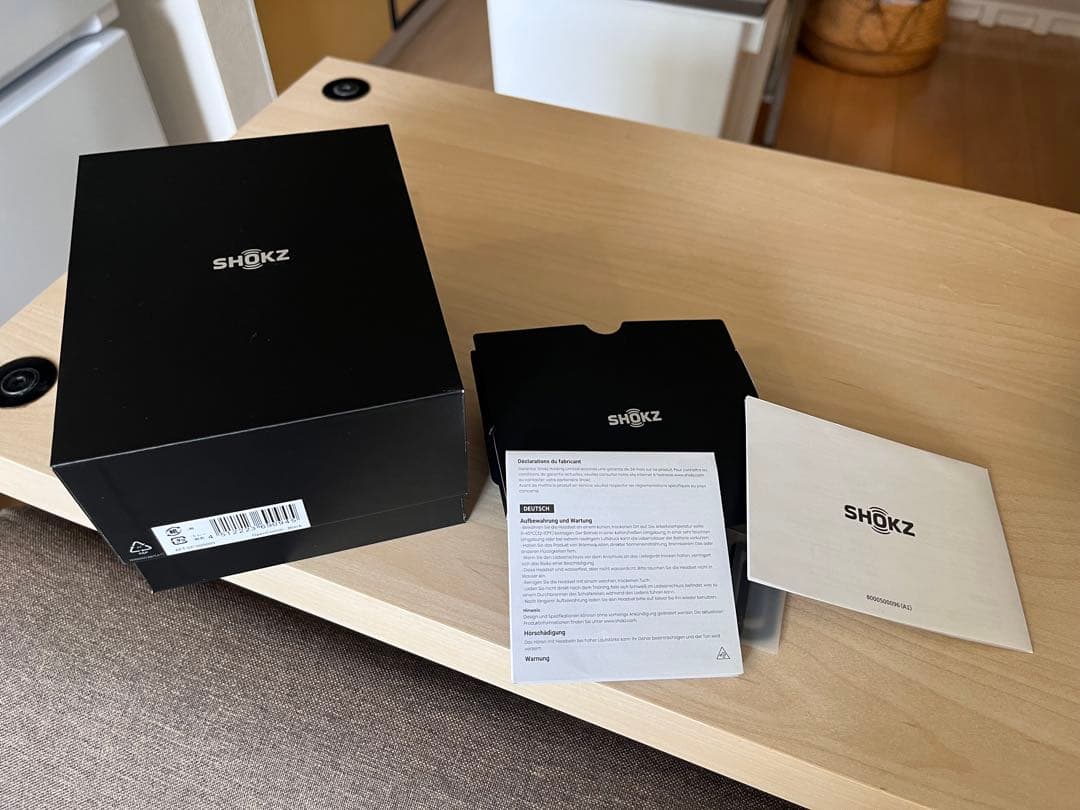 【美品6/19値下】　shokz OpenComm 骨伝導ヘッドセット ブラック