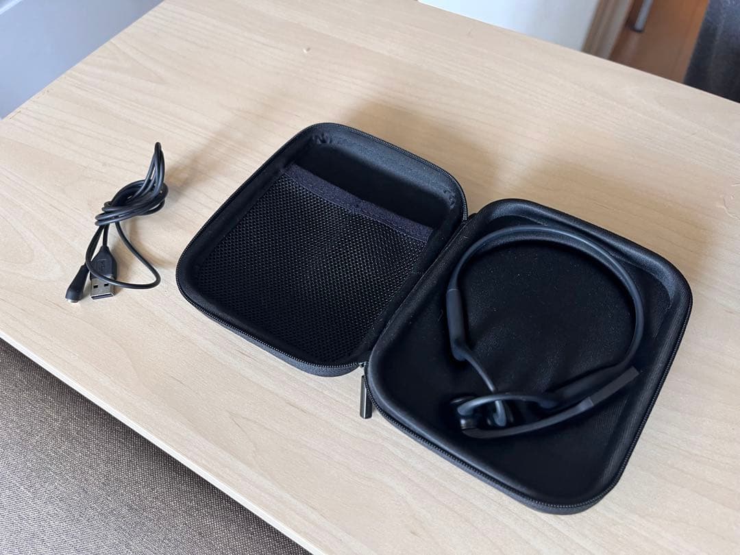 【美品6/19値下】　shokz OpenComm 骨伝導ヘッドセット ブラック