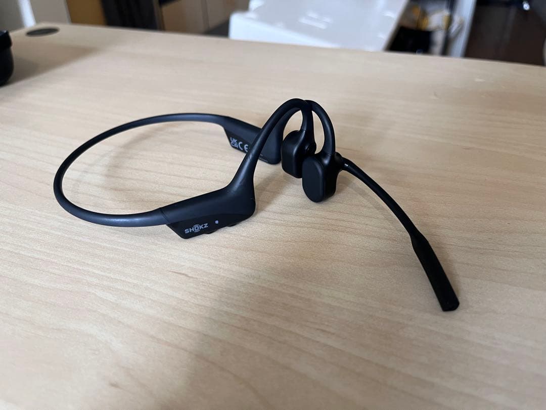 【美品6/19値下】　shokz OpenComm 骨伝導ヘッドセット ブラック
