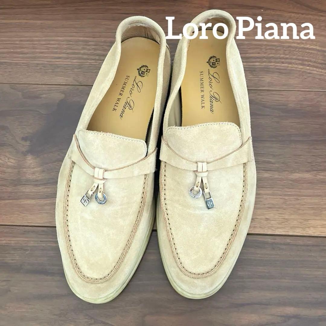 ロロピアーナ　サマー・チャーム・ウォーク・モカシン　ベージュ
