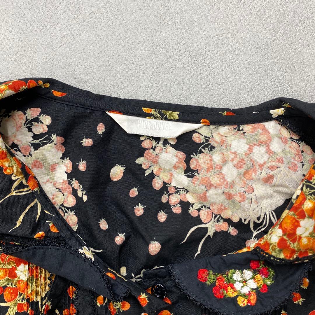 T669◯ PINKHOUSE ピンクハウス いちご柄 ワンピース