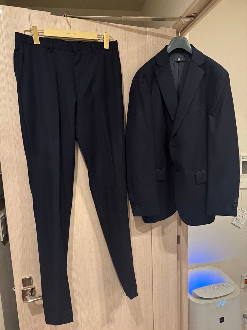 +J ユニクロ セットアップ L ウールジャケット